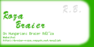 roza braier business card